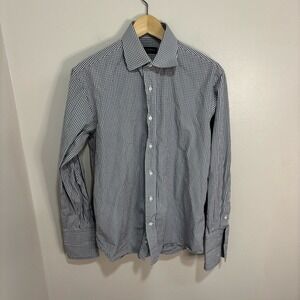 Canali Black and White‎ Gingham Shirt